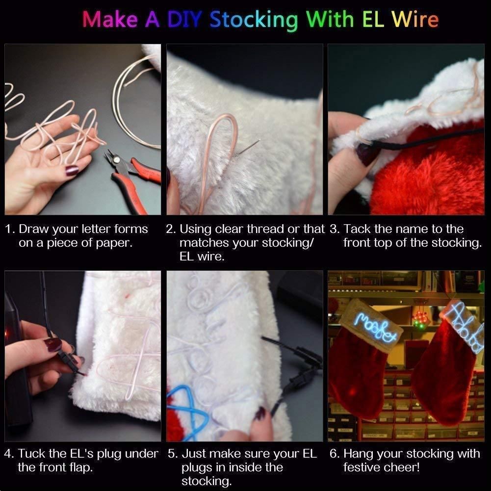 Automaze El Wire, 5M Neon Lights 5V with Fuse Protection for Car Interior Decoration