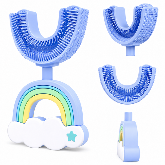 U Shaped Kids Toothbrush Manual Training Toothbrush With Food Grade